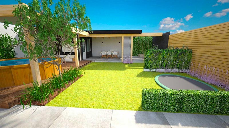 Heel mooi tuinontwerp gemaakt met de online ontwerptool Floorplanner.