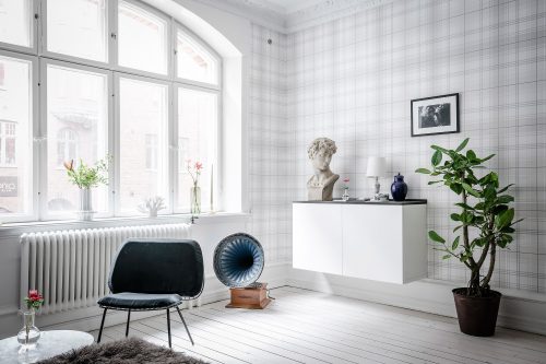 klein strak wit zwevend dressoir